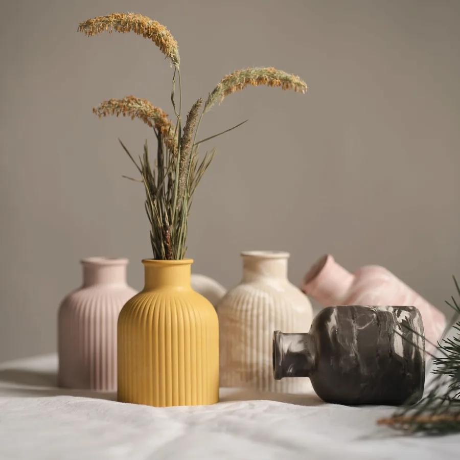 Sabi vessel set of three matte stoneware vases